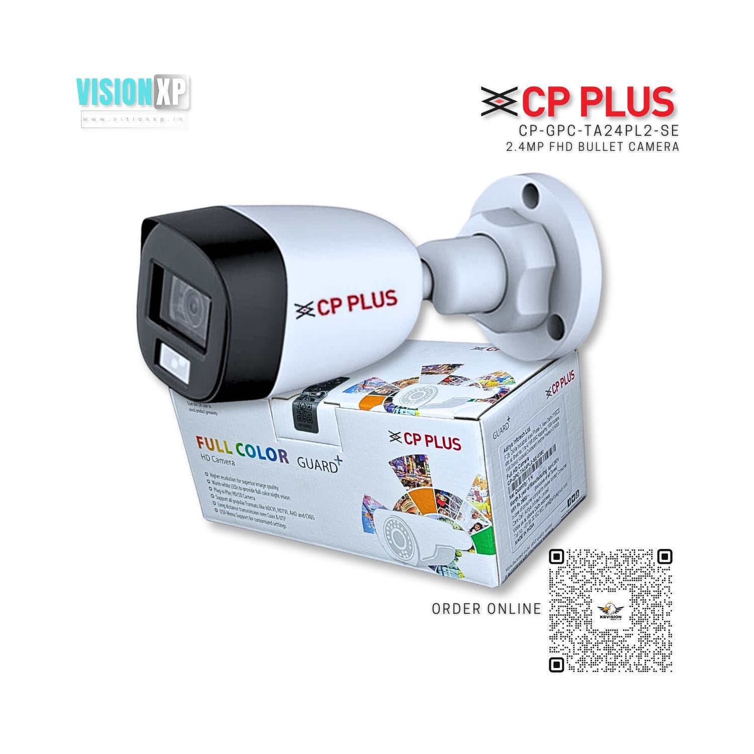 CP Plus CP-GPC-TA24PL2-SE 2.4mp Full Colour Guard+ Bullet Camera CP Plus CP-GPC-TA24PL2-SE 2.4mp Full Colour Guard+ Bullet Camera